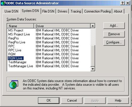 3. Create an XDC data source connection by clicking Add.