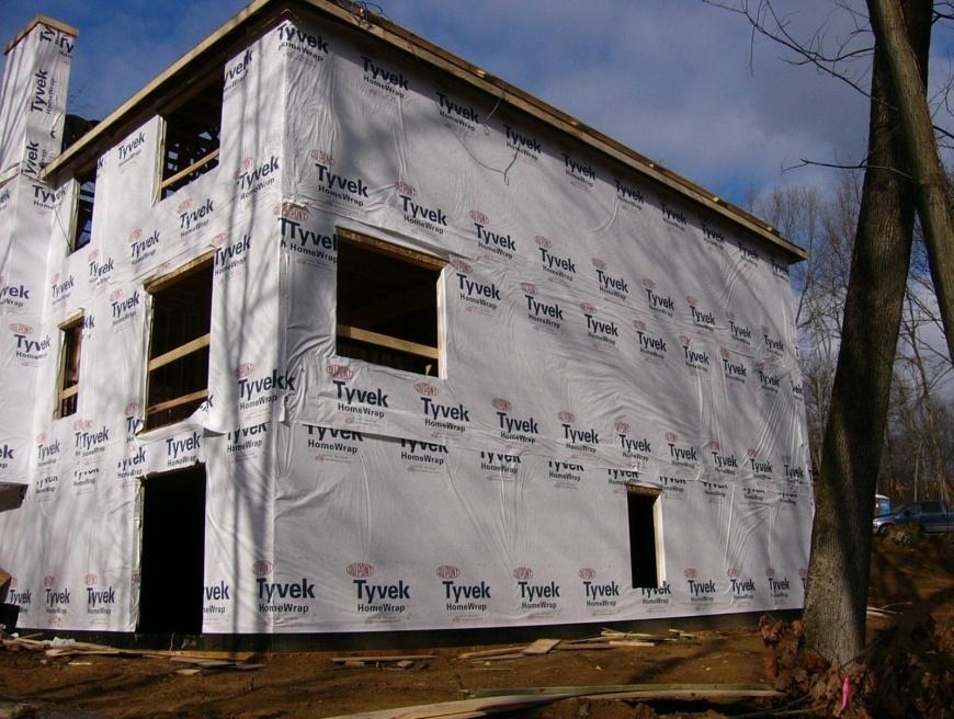 The home located in Valencia, PA (Jobsite #2) had a wood framed walk-out basement such that one end of the home had three framed stories.