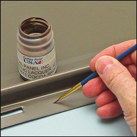 Avoid using aerosol paint because of the reduced durability and significant overspray that may occur. Periodic touch-up may be required to maintain color match.