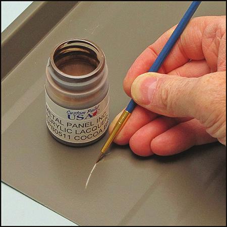 When touching up scratches in panels or flashing, it is VERY IMPORTANT not to over paint the area to be touched up.