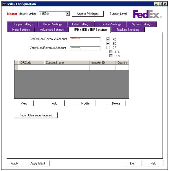 Configuring IPD / IED / IDF Settings FedEx International Priority DirectDistribution (IPD), FedEx International Economy DirectDistribution Service (IED) and FedEx International Priority