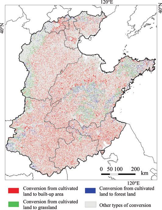 2 Impact Assessments on Agricultural 47 Fig. 2.6 Land conversion from cultivated land to three major land-use types during 2000 2008 NDVI 0.38 0.37 0.36 0.35 0.34 0.33 0.32 0.31 0.