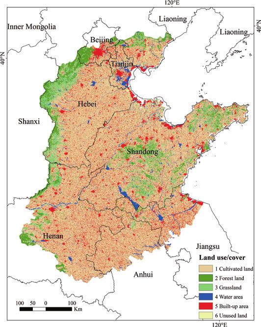 2 Impact Assessments on Agricultural 41 Fig. 2.1 Land-use pattern of the North China Plain in the year of 2008 land concentration.