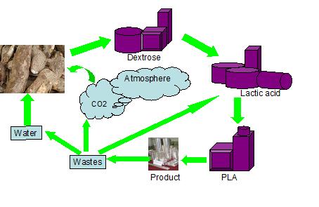 PLA Life Cycle The ultimate end products after disposal via composting are CO2, water and minerals: