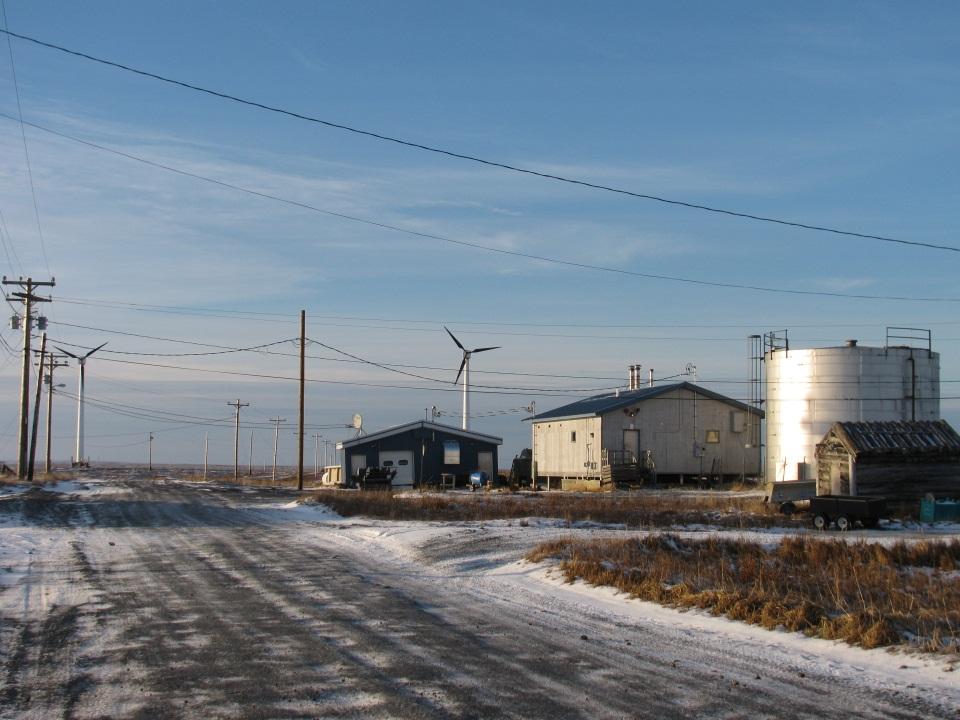 Mekoryuk Wind to Heat Project Wind Turbines: 2 x Northern Power Systems model 100A Dispatched heat to water treatment plant, water storage tank, washeteria hot water, hydronic clothes