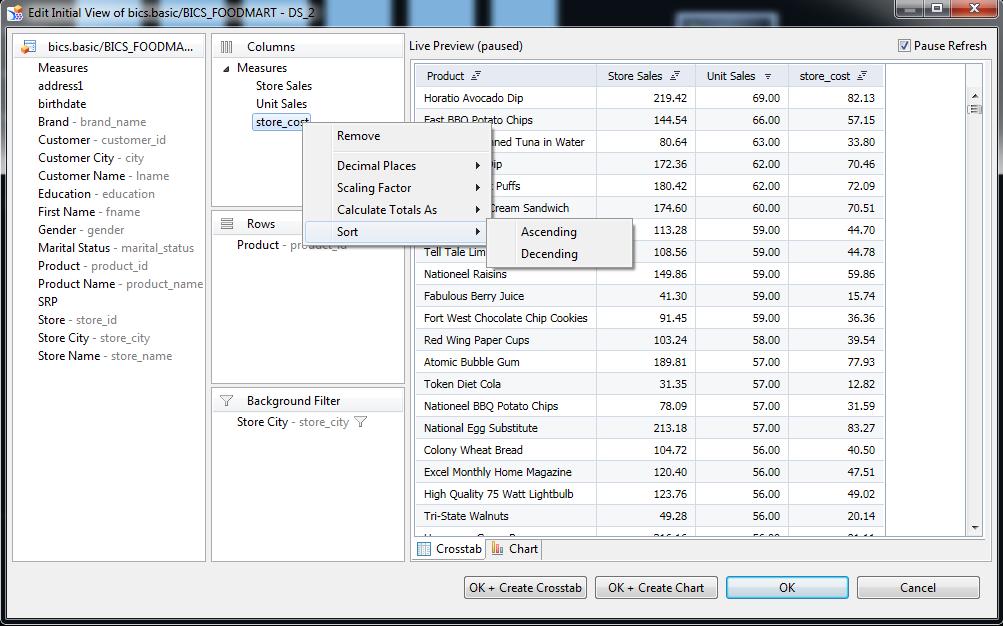 Initial View Editor for SAP HANA and SAP BW DataSource Convenient and intuitive editing of HANA views and BW InfoProviders