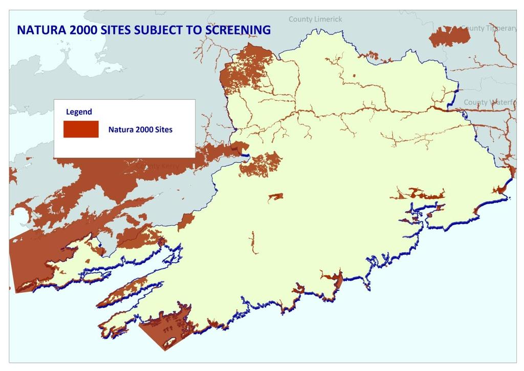 Section 2 Natura Impact Report Figure 1 Table 3: Natura 2000 Sites In Co. Cork and Within 15km of Co.
