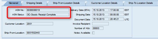 Proof of Delivery for Goods Received (continued) When a GR occurs in SAP ECC, SAP ECC generates a POD.