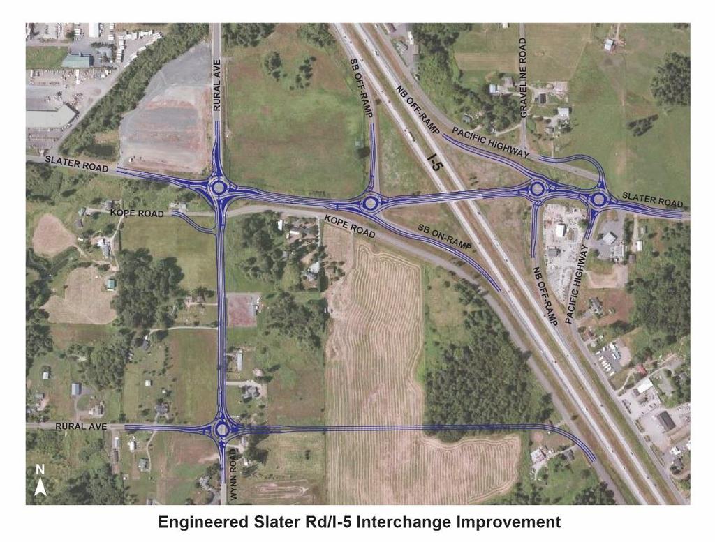 NOTE: The Pacific Highway and Wynn Road roundabouts are necessary to relieve local congestion impacting the Interchange.