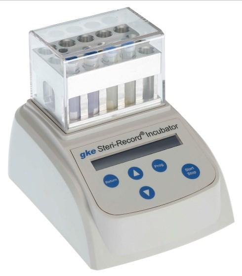 INCUBATORS AND ACCESSORIES 2. gke Steri-Record Incubators and accessories The incubator is available in four versions with different temperatures. The incubation temperature is visible in the display.