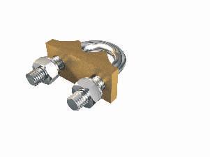 EARTHING EQUIPMENTS / FITTINGS SPLIT CONNECTOR CLAMP - TYPE 'B' MOST SUITABLE FOR UNTHREADED RODS. SPLIT CONNECTOR CLAMP - TYPE 'B' (ADJUSTABLE) MOST SUITABLE FOR UNTHREADED RODS. ROD DIA ROD DIA 9.
