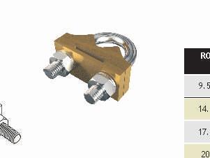 EARTHING EQUIPMENTS / FITTINGS U-BOLT ROD CLAMPS - TYPE 'E' WITH DOUBLE PLATE SUITABLE FOR CONNECTING COPPER TAPES