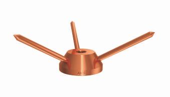 LIGHTNING PROTECTION SYSTEM / FLAT TAPE SYSTEM TAPPER POINTED AIR ROD These Rods are made up of high conductivity EC Grade Copper & Aluminum.