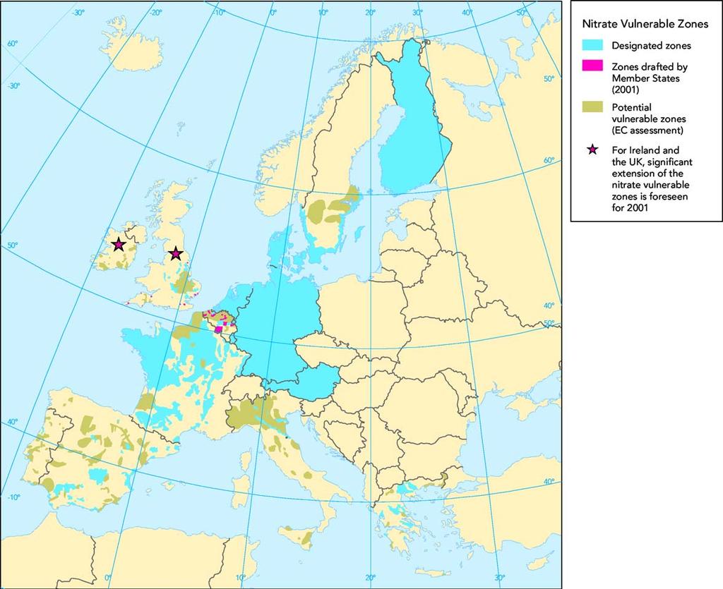 Nitrate Vulnerable Zones Source: European Environment Agency