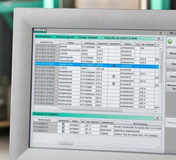 3 4 5 Interactive checklists: a useful aid so that nothing is forgotten. Automatic mould provision list: direct feedback via touch terminal. Validated processes: production release via handheld unit.