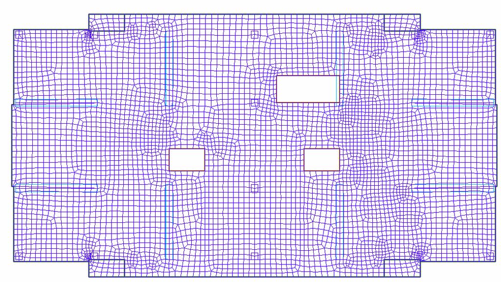 well-proportioned quadrilateral cells. If need be, you can use the user-friendly mesh editing capability of the program to create a finite element mesh, or edit the mesh generated by the program.