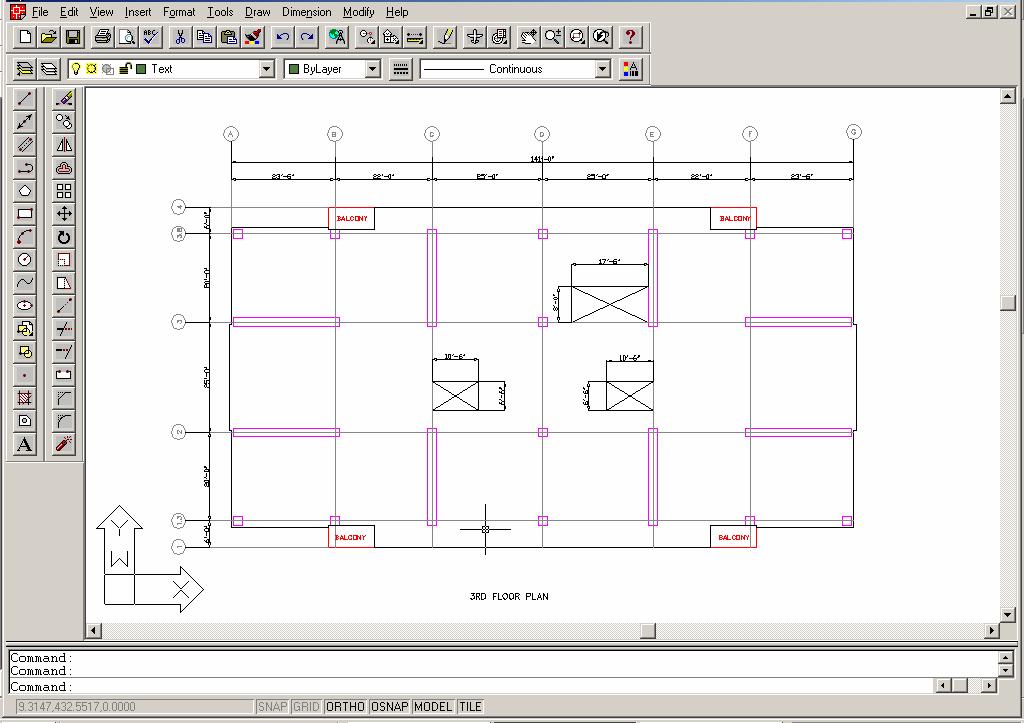 Start with the AutoCAD drawing (Fig. 3) of one of the floor plans and import it into ADAPT.