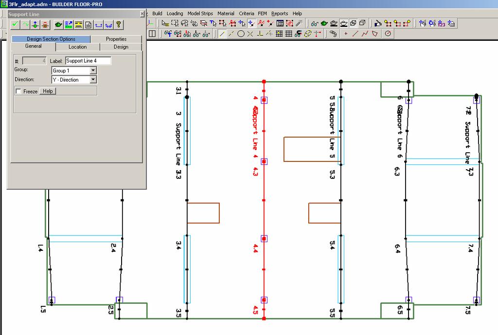 At this stage, two design options are available, namely the Equivalent Frame Method (ADAPT-PT), or the Finite Element Method (FLOOR-Pro).