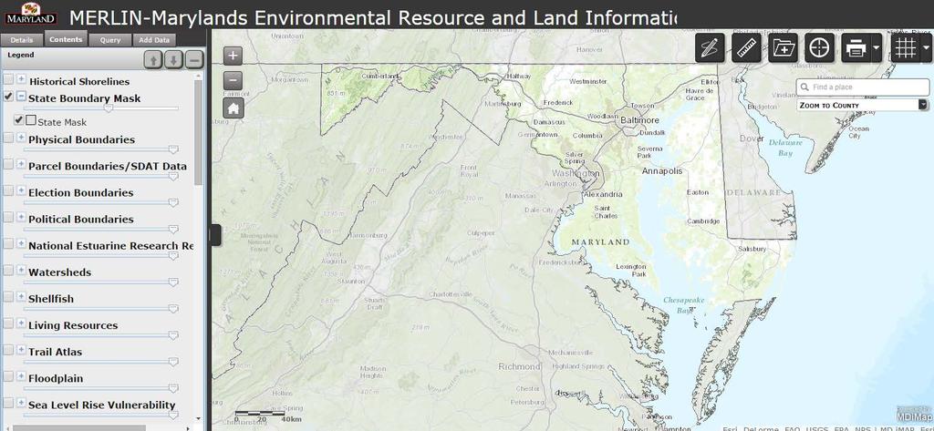 MERLIN Maryland's Environmental Resources & Land