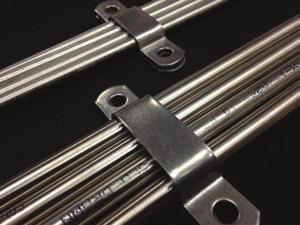 Gang clamps can accommodate anywhere from 1 to 12 tubes and custom sizes can be manufactured.
