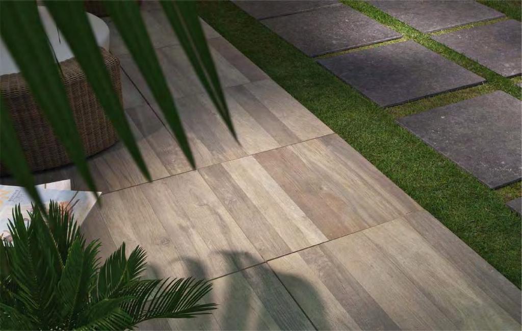 These versatile porcelain pavers can be easily used to resurface existing