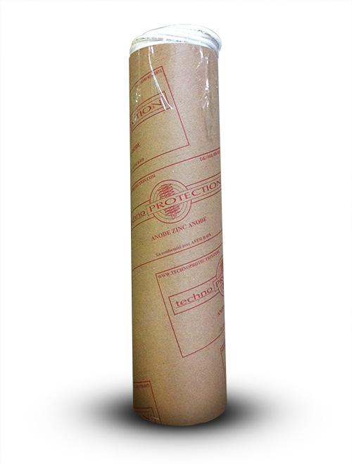 SACRIFICIAL ANODES MAGNESIUM ANODE IN CARDBOARD TUBE Sacrificial magnesium anode in ingot form available in a cardboard tube filled with anolyte.