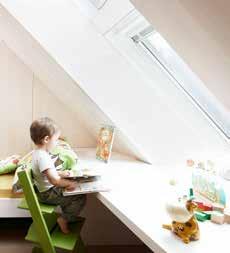 Learning: Fresh air can easily be ensured with the VELUX ventilation flap. If the house has mechanical ventilation, an airing before starting homework helps get the math problem right.