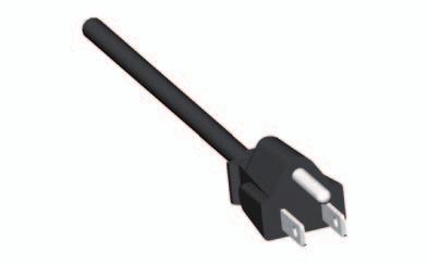 Last Revised: 6 Oct 07 80099 Standard 5VAC Power Cable with grounding. US Type to IEC.