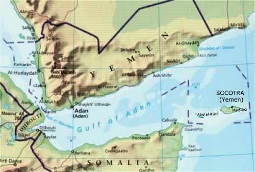 Figure 1- Map of Yemen, and the location of Socotra island.