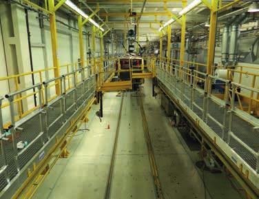 in the working area near the train Optional executions: + The staircase can be mounted front-sided, sideways or parallel to the platform or can be connected