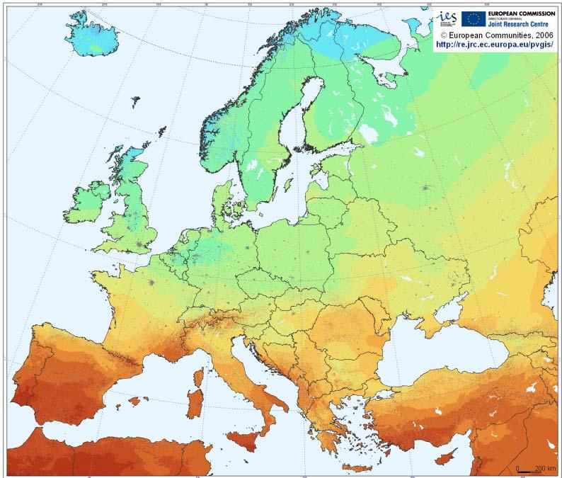 Energy Pay-Back Time of Multicrystalline Silicon PV Rooftop Systems - Geographical Comparison Irradiation (kwh/m²/a) <600 EPBT 800 1000 2.1 years 1200 1400 1600 1800 1.