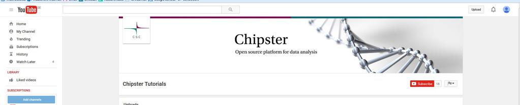 Chipster tutorials http://chipster.csc.