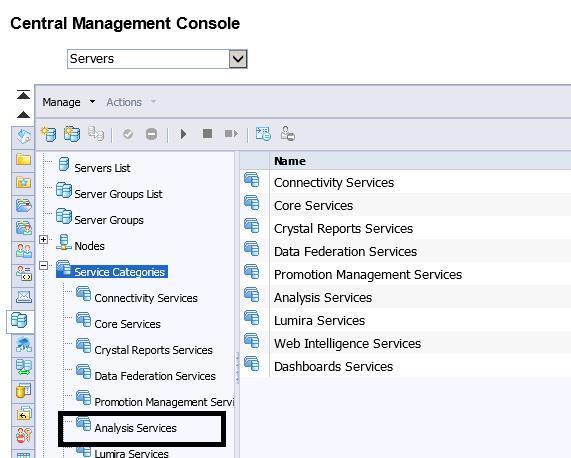 To restart the necessary services on your SAP BusinessObjects BI platform, please follow these steps: 1. Navigate to the Central Management Console (CMC) of your SAP BusinessObjects BI platform. 2.