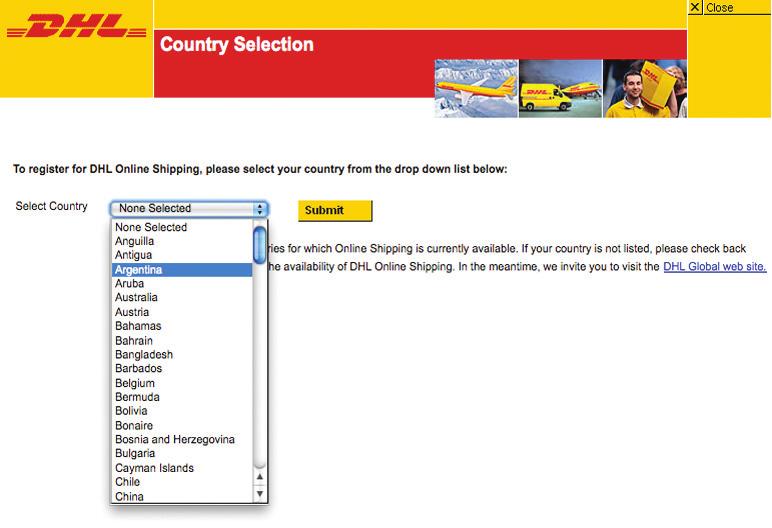 All you need is a computer with Internet access and a DHL account number to get started.