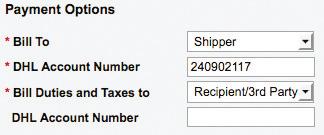 If the specified destination country has shipping information available, it can be viewed on this screen. Step 5B: Verify your Payment Options.