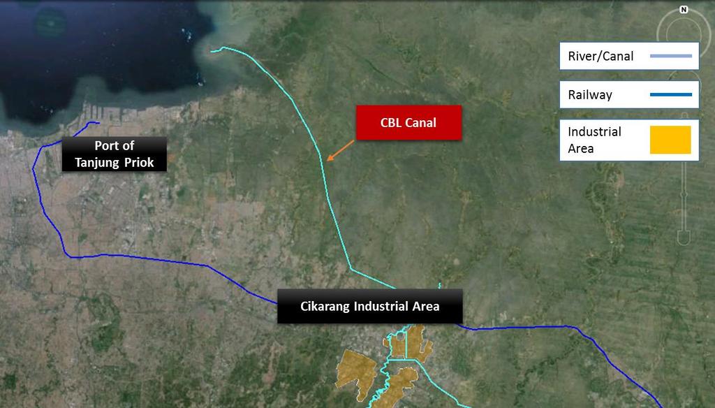 Cikareng Bekasi Laut (CBL) To reduce the problems an inland waterway linking Tanjung Priok to the main part of its