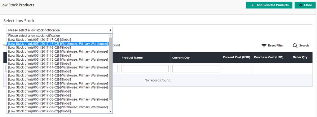 per day, date when your stock on hand is still enough for sales and the supply need quantity. Step 3: Select the products in the table that you want to add to the Quotation.
