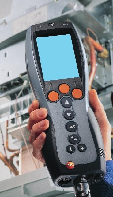 11 The convenient starter analyser for heating technicians and fitters testo 330-1 The major benefits of the flue gas analyser lie in its dialog functions: Instrument diagnosis provides information