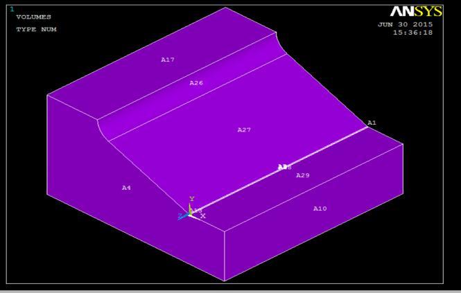 Von mises stress on bending tool shape meshing for whole model Von mises stress distribution on the bending tool shown above where minimum