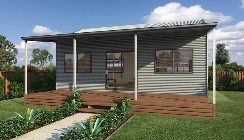 6m x 9m excluding verandah) 12000 The Cabin steel kit home range is the perfect building solution for those looking for a smaller design to use as a holiday home or granny