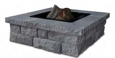 COLOR OPTIONS 1 Granite Blend 2 Earth Blend 1700 lbs Square fire pit comes assembled as a kit on the pallet including metal insert.