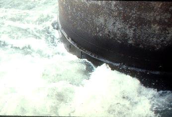 The picture above shows extra steel added to the bottom of an offshore oil production platform.