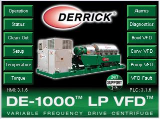 VFD (VARIABLE FREQUENCY DRIVE) VFD Control Allows independent adjustment of bowl speed, conveyor differential speed, and feed rate at the control