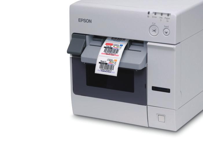 Convenience Place the Epson TM-C3400 on a shelf or under a counter to save space.
