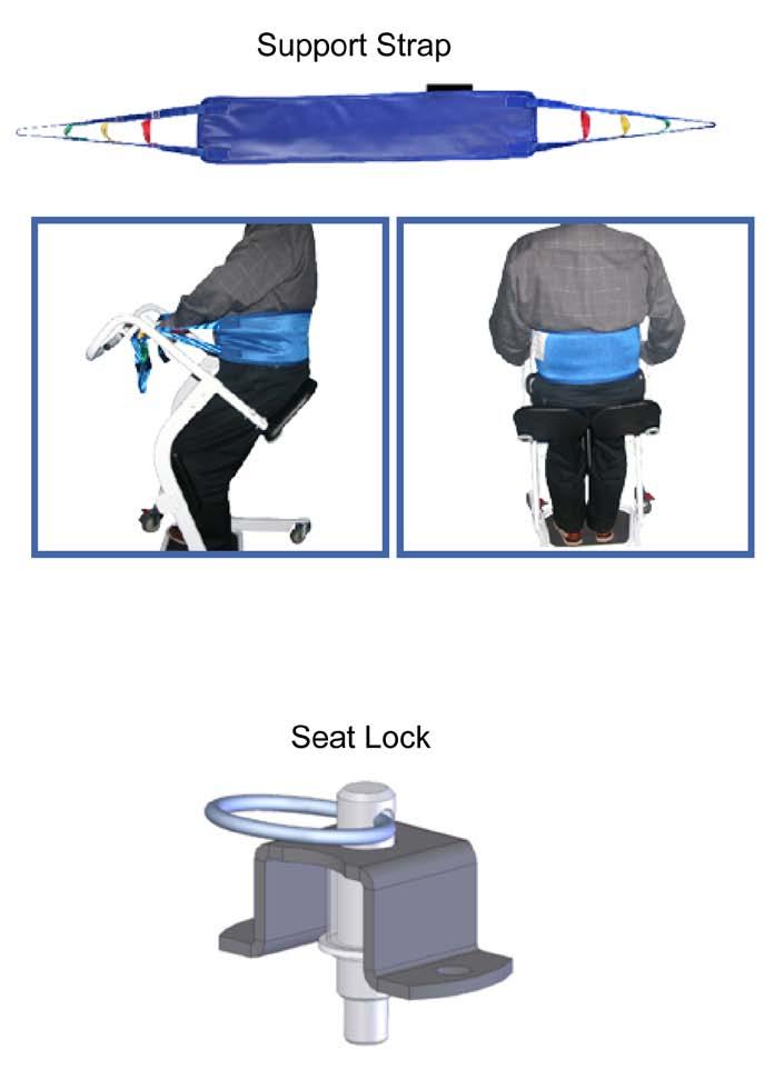 ACCESSORIES The BestMove Standing Transfer Aid is designed to fully support a seated patient for transport.