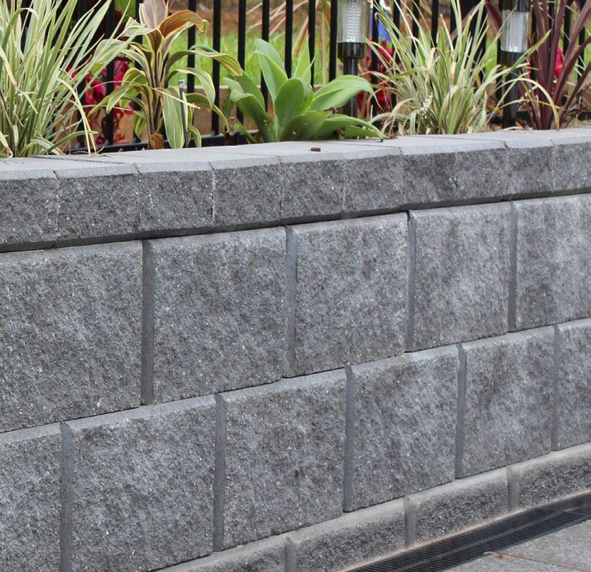 style and function Sepia Beach Alpine Charcoal Wall Block Size: 390L x 245W x 200H mm Weight (each): 21.
