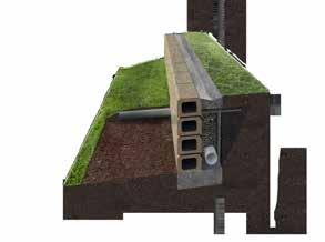 THE FINER DETAILS RETAINING WALL cross sections Arrinastone No loads are to be located within 1metre behind the top unit Dish drain direct to surface Fall Away 100mm Top Soil (e.g.