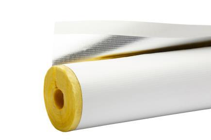 ASJ FIBERGLAS TM Pipe Insulation has a factory-applied vapor retarder jacket with a double closure that provides a smooth, finished appearance.