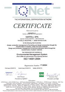 In 2012, we were also awarded UNI EN ISO 14001 certification for our efficient Environmental Management System.