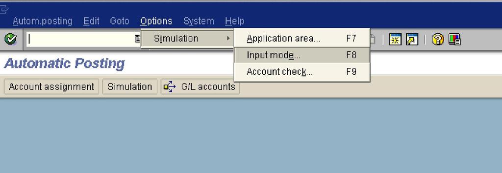 Here we can select the input of material number or input of valuation class.